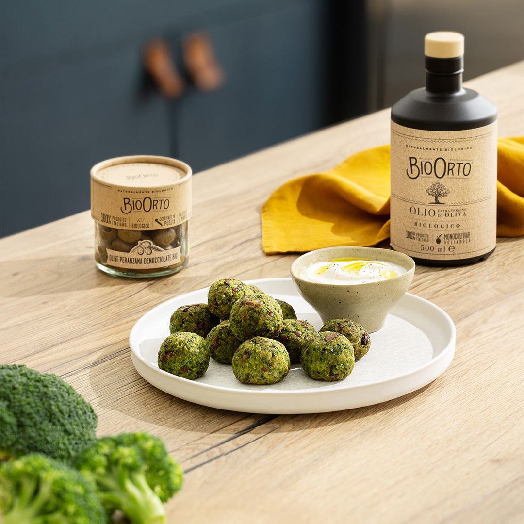 Polpette di broccoli con olive denocciolate Peranzana