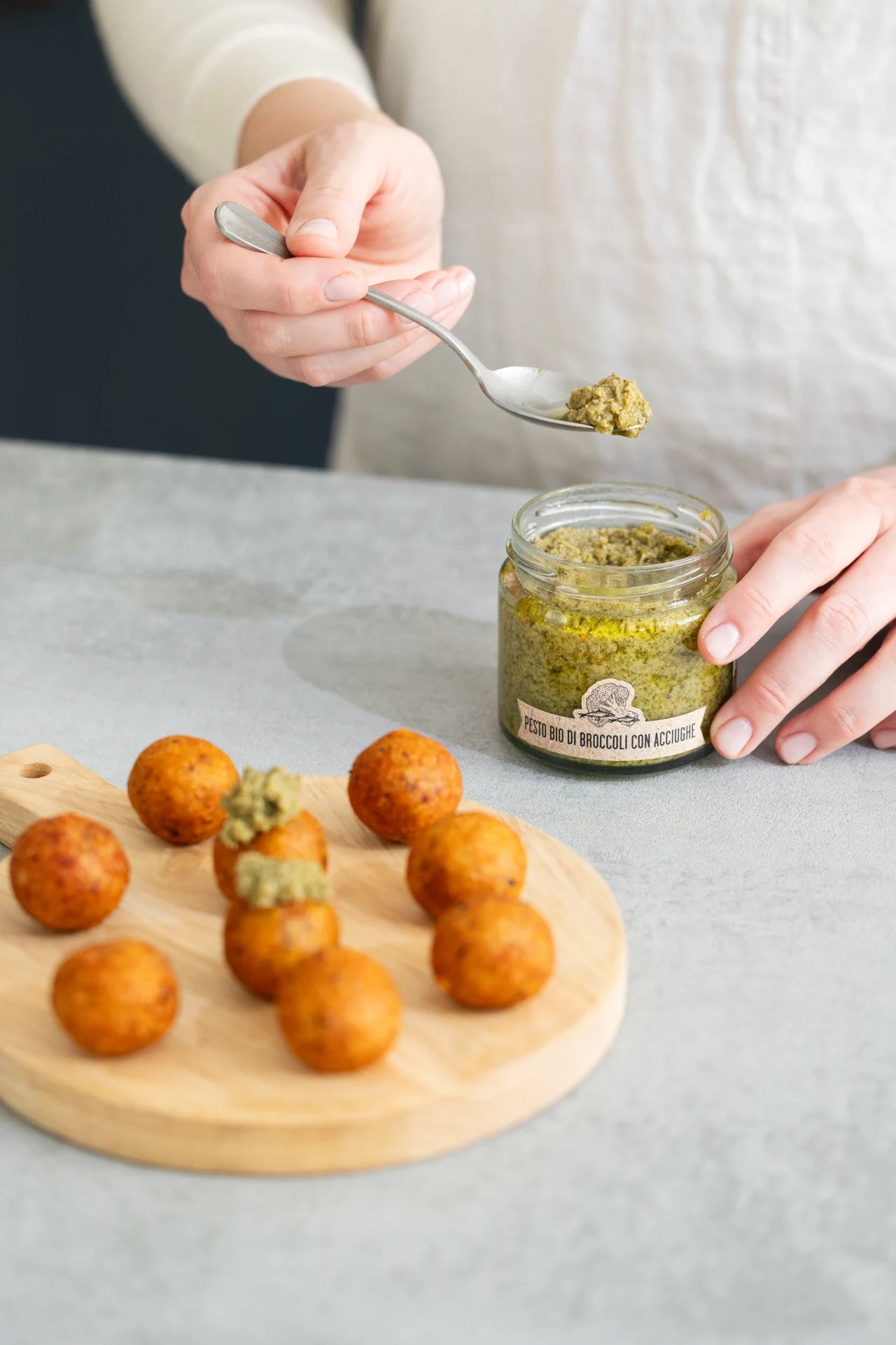 Organic Broccoli Pesto with Anchovies