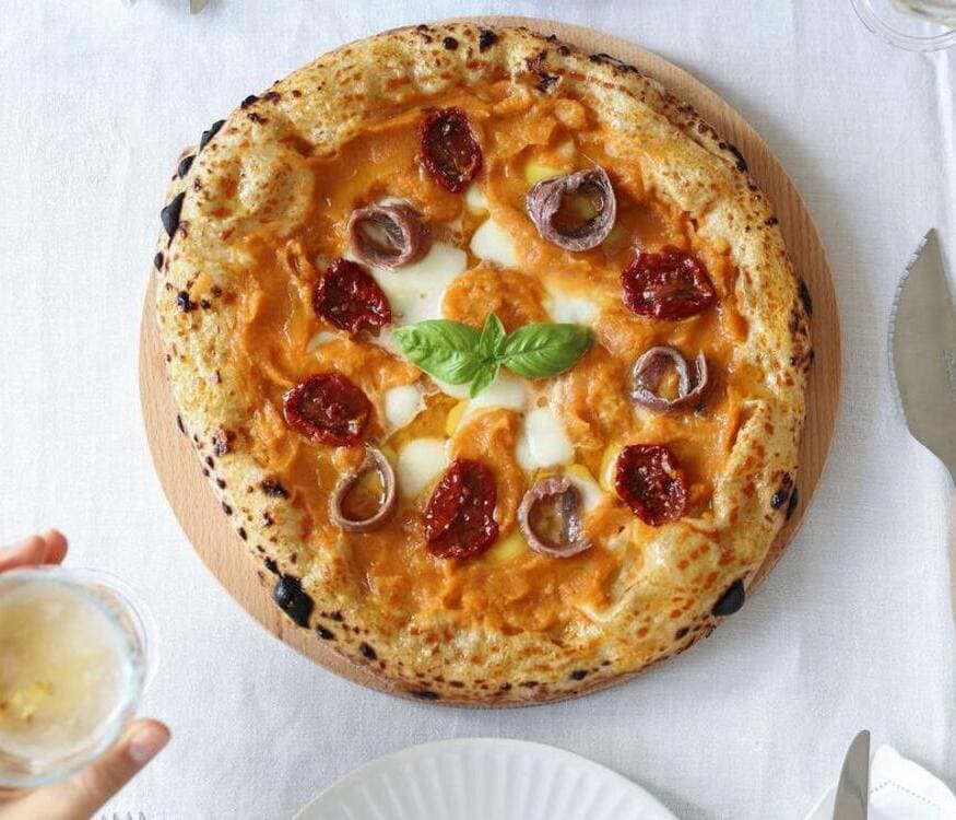 Pizza con crema di Zucca Butternut BIO