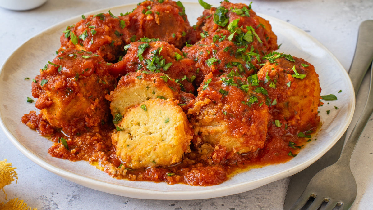 Polpette di ceci e prezzemolo con sugo all'ortolana Bio Orto