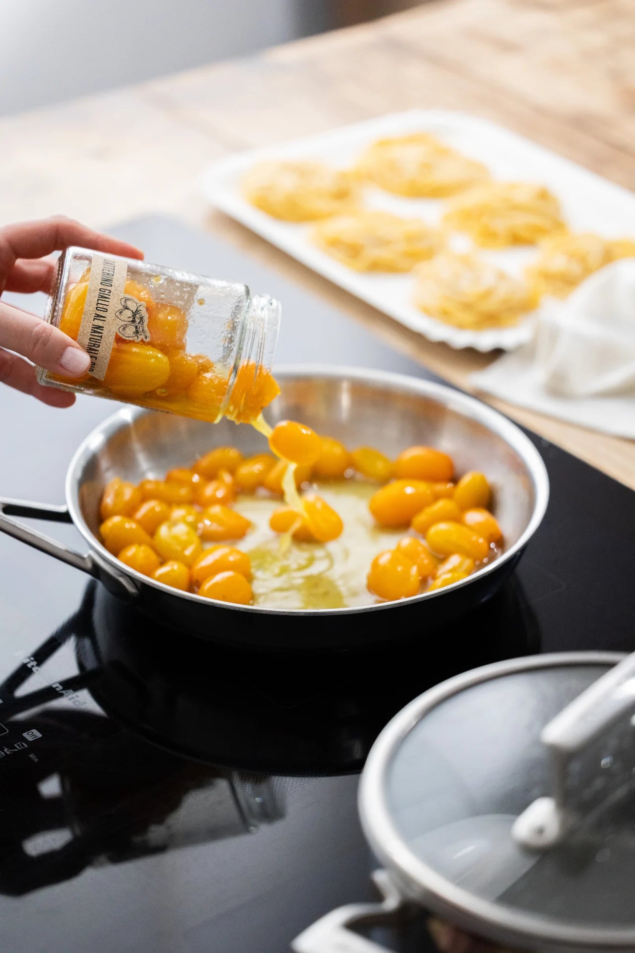 Organic Yellow Datterini Tomatoes in Water
