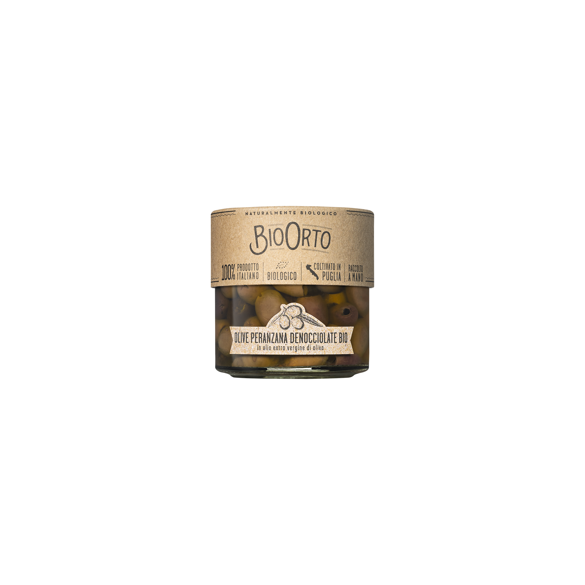 Organic Pitted Peranzana Olives in EVO